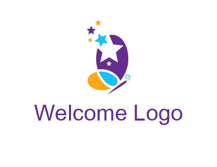 stars butterfly logo