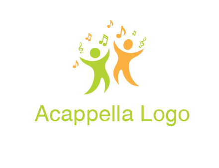 swoosh kids playing with music notes logo