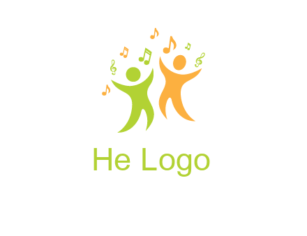 swoosh kids playing with music notes logo