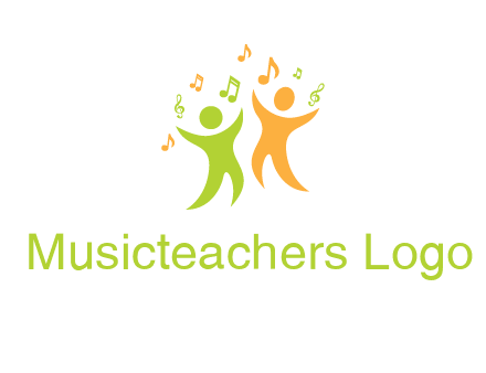 swoosh kids playing with music notes logo