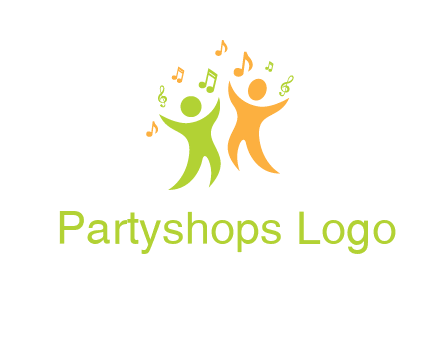 swoosh kids playing with music notes logo