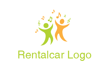 swoosh kids playing with music notes logo