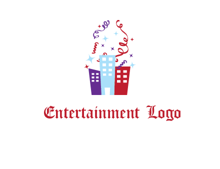 festival over buildings logo