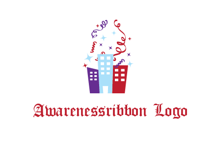 festival over buildings logo