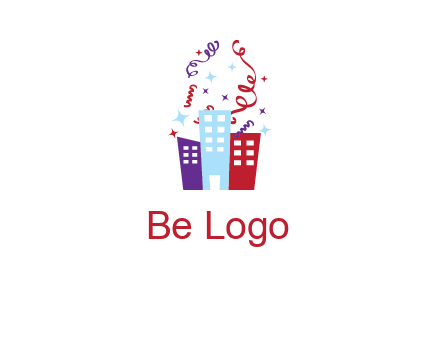 festival over buildings logo