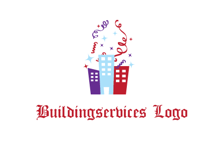 festival over buildings logo