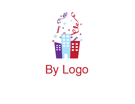 festival over buildings logo