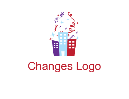festival over buildings logo