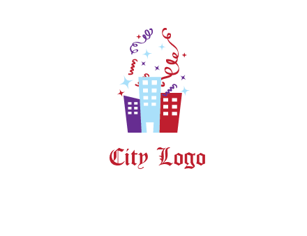 festival over buildings logo
