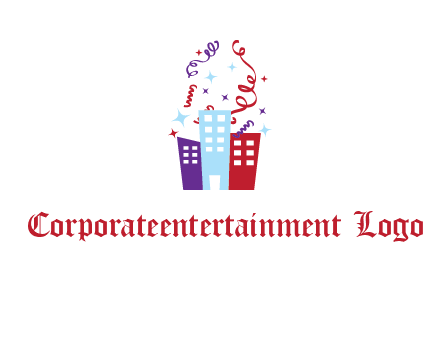 festival over buildings logo