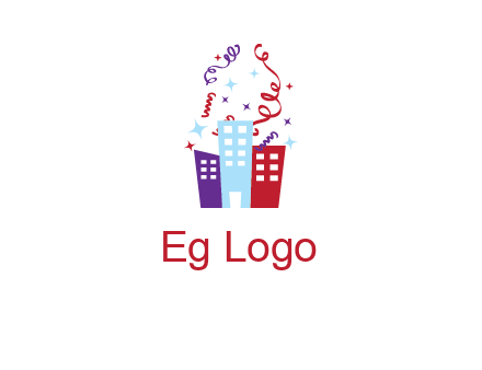 festival over buildings logo