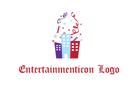festival over buildings logo