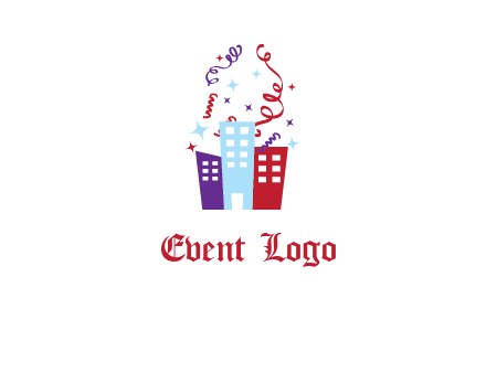 festival over buildings logo