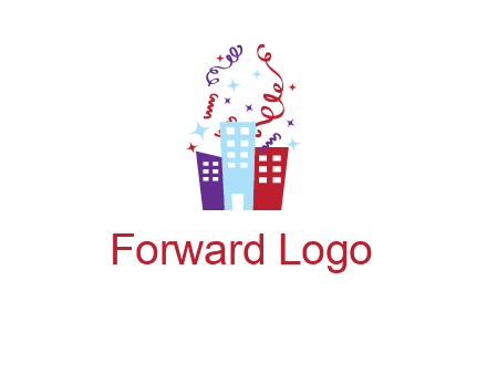 festival over buildings logo