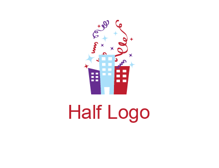 festival over buildings logo