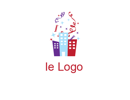 festival over buildings logo