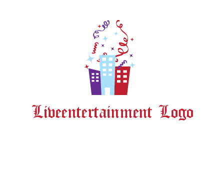 festival over buildings logo