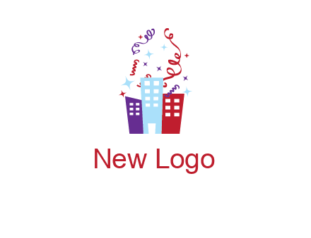 festival over buildings logo