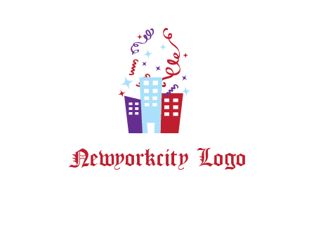 festival over buildings logo