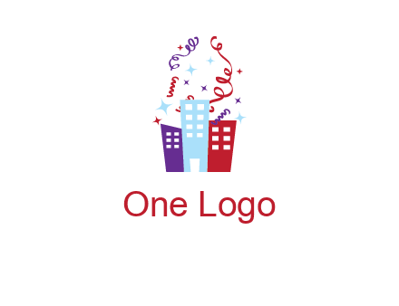 festival over buildings logo