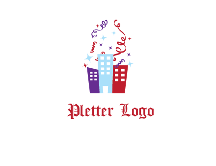 festival over buildings logo