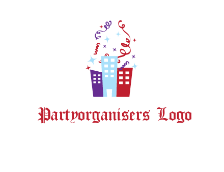 festival over buildings logo