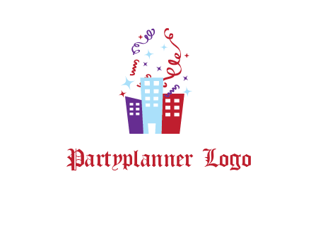 festival over buildings logo