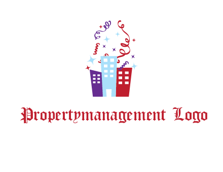 festival over buildings logo