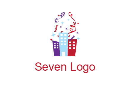 festival over buildings logo