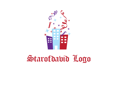 festival over buildings logo