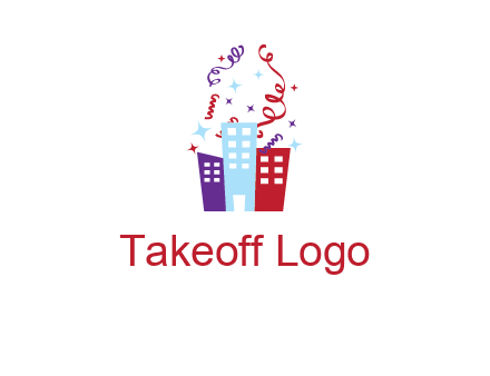 festival over buildings logo