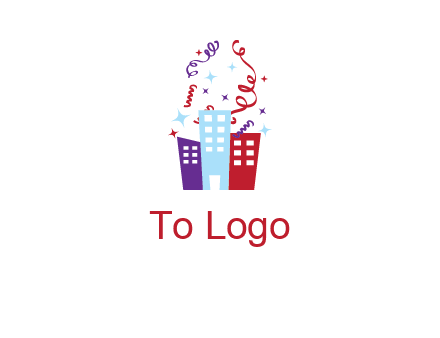 festival over buildings logo