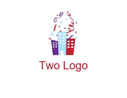 festival over buildings logo
