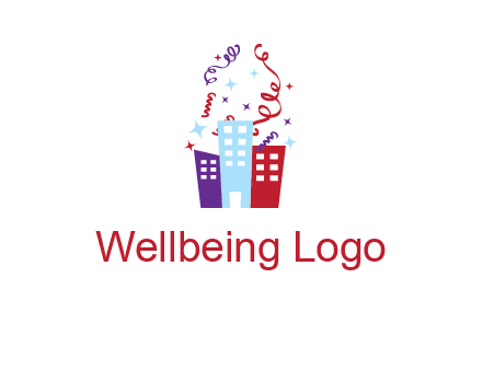 festival over buildings logo