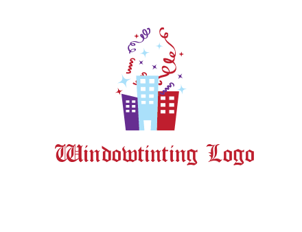 festival over buildings logo