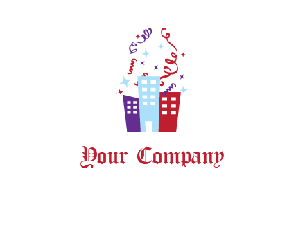 festival over buildings logo