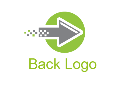 digital pixel arrow in circle