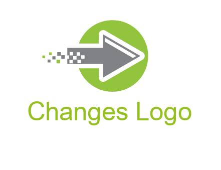 digital pixel arrow in circle
