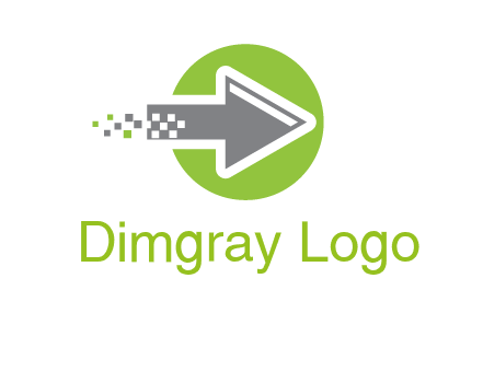 digital pixel arrow in circle