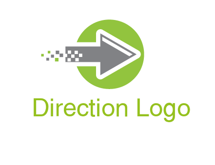 digital pixel arrow in circle