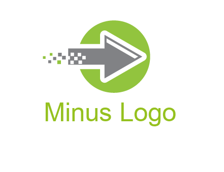 digital pixel arrow in circle