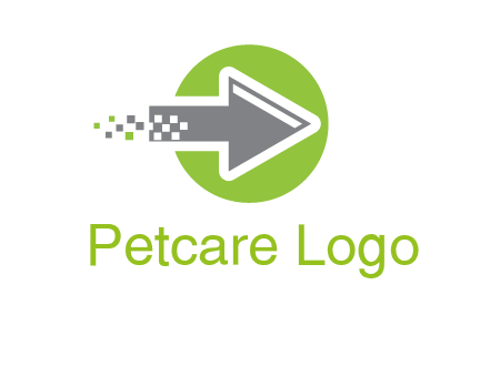 digital pixel arrow in circle