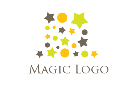 stars is shape of magic hat logo