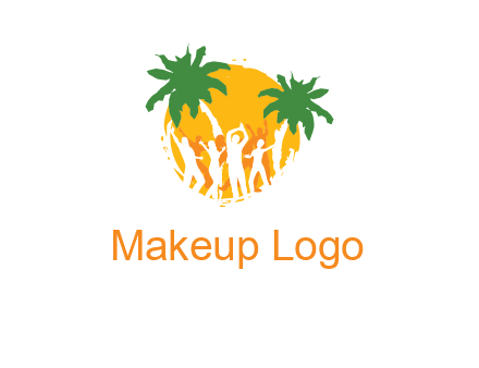 beach party with sun logo