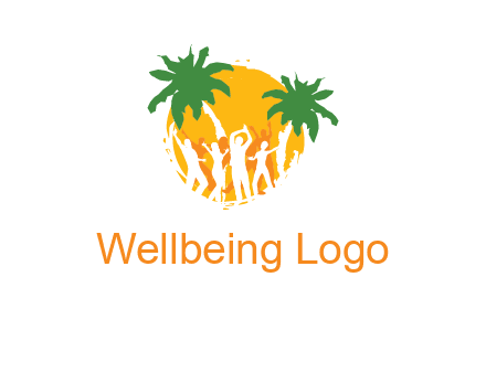 beach party with sun logo