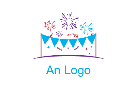 festival with fireworks logo