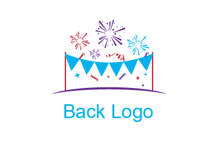 festival with fireworks logo