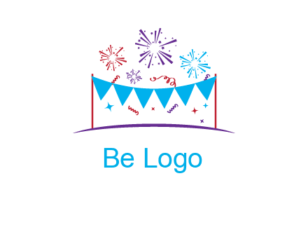 festival with fireworks logo