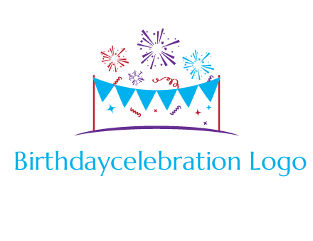 festival with fireworks logo