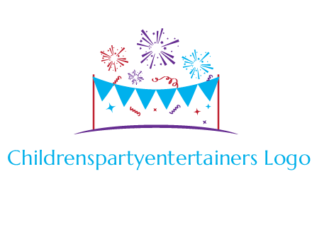 festival with fireworks logo